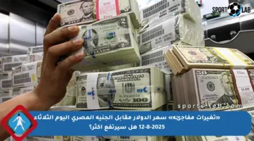 «تغيرات مفاجئة» سعر الدولار مقابل الجنيه المصري اليوم الثلاثاء 12-8-2025 هل سيرتفع أكثر؟